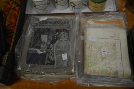 Ephemera to include The Connoisseur magazine 1904, Ordnance Survey maps etc.