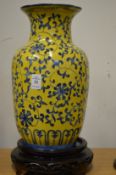 A Chinese vase and stand.