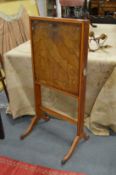 A good 19th century satinwood combination fire screen and drop flap desk.