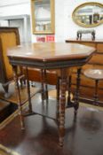 A Victorian octagonal shaped centre table.