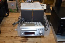 A Denon hifi system.