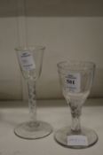 Two 19th century drinking glasses.