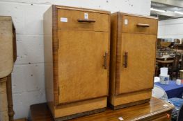 A pair of Art Deco bedside cabinets.