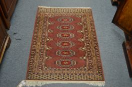 A small Bokhara style rug.