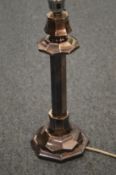 A hall marked silver lamp base.