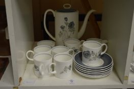 A Wedgwood Susie Cooper Glen Mist six piece coffee service.