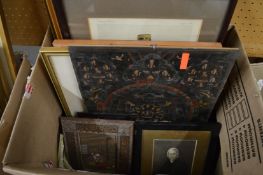 Various paintings and prints.