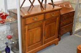 An oak sideboard.