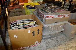 A quantity of records, CD's, DVD's.