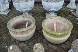 A pair of Art Nouveau style garden planters.