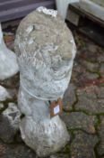 A garden ornament modelled as a lion.