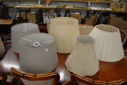 Five various lampshades.