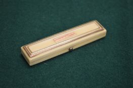 A Georgian ivory toothpick case.