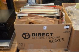 A box of records.