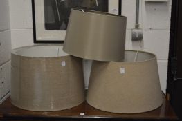 Three lampshades.