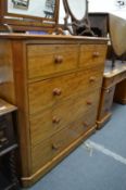A Victorian mahogany chest of drawers.