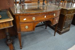 A 19th century mahogany bow front sideboard or dressing table.