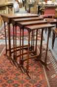 A good nest of four mahogany tables.