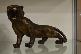 A Chinese bronze tiger.
