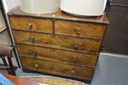 A 19th century mahogany chest of drawers.