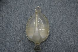 An unusual hand blown glass weather barometer.