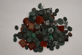 A box of intaglio stones.