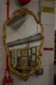 A decorative mirror.