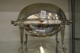 A plated dome top breakfast dish.