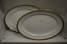 A pair of oval dishes.