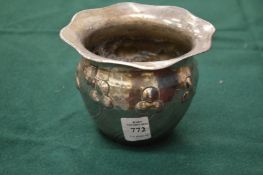 A silver Art Nouveau circular bowl by Mappin & Webb.