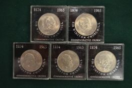 Five Churchill Crowns.