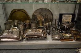 Plated wares to include a pair of entree dishes and covers.