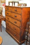 A large Victorian mahogany chest of drawers.