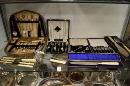A quantity of cased and other flatware.