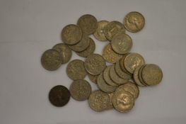 Thirty sixpence pieces.