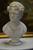 A plaster bust.