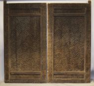 A LARGE PAIR OF ISLAMIC NORTH AFRICAN POSSIBLY MOROCCAN DOORS, each approx 208cm high x 112cm