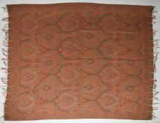 A GOOD EMBROIDERED PAISLEY SHAWL.