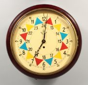 A RAF FUSEE REPLICA WALL CLOCK, with coloured circular dial, 11ins diameter.