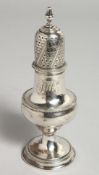 A GEORGE III SUGAR CASTER, 6ins London 1784.