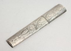 A GEORGE III TOOTHPICK HOLDING CASE by Samuel Pemberton, circa 1790.