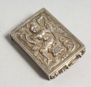A BURMESE SILVER VESTA CASE