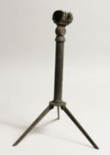 A GEORGIAN METAL FOLDING TELESCOPE STAND.