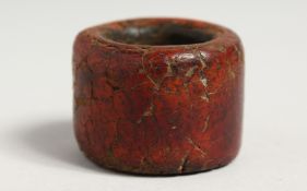 A PLAIN HORN ARCHERS RING.