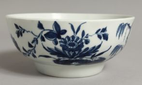 AN 18TH CENTURY WORCESTER BOWL painted with the Landslip pattern, workman's mark.
