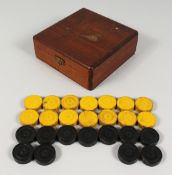 A BOX OF GAMES COUNTERS