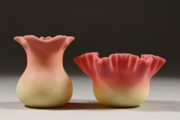 TWO THOMAS WEBB BURMESE GLASS PIECES