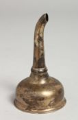 A SMALL GEORGE III IRISH SILVER WINE FUNNELL. 3.5ins long Dublin, circa. 1770.