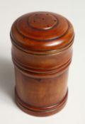 A WOODEN CIRCULAR SUGAR/FLOUR SIFTER. 5.5ins.