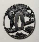 A JAPANESE IRON TSUBA